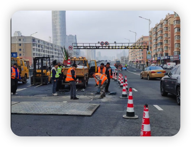 南浔道路维修施工队：城市建设的守护者